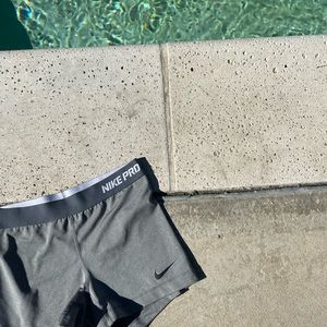 Grey Nike Spandex Shorts